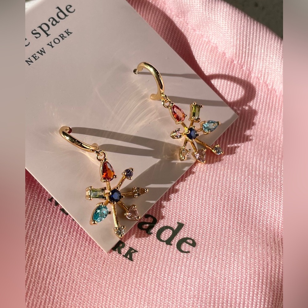 Kate spade Firework Floral huggie Earrings